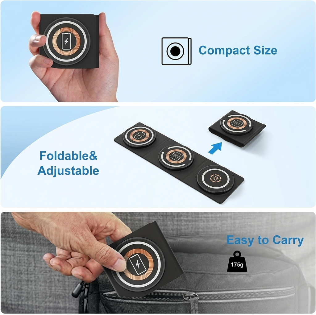3-In-1 Foldable Wireless Fast Charger