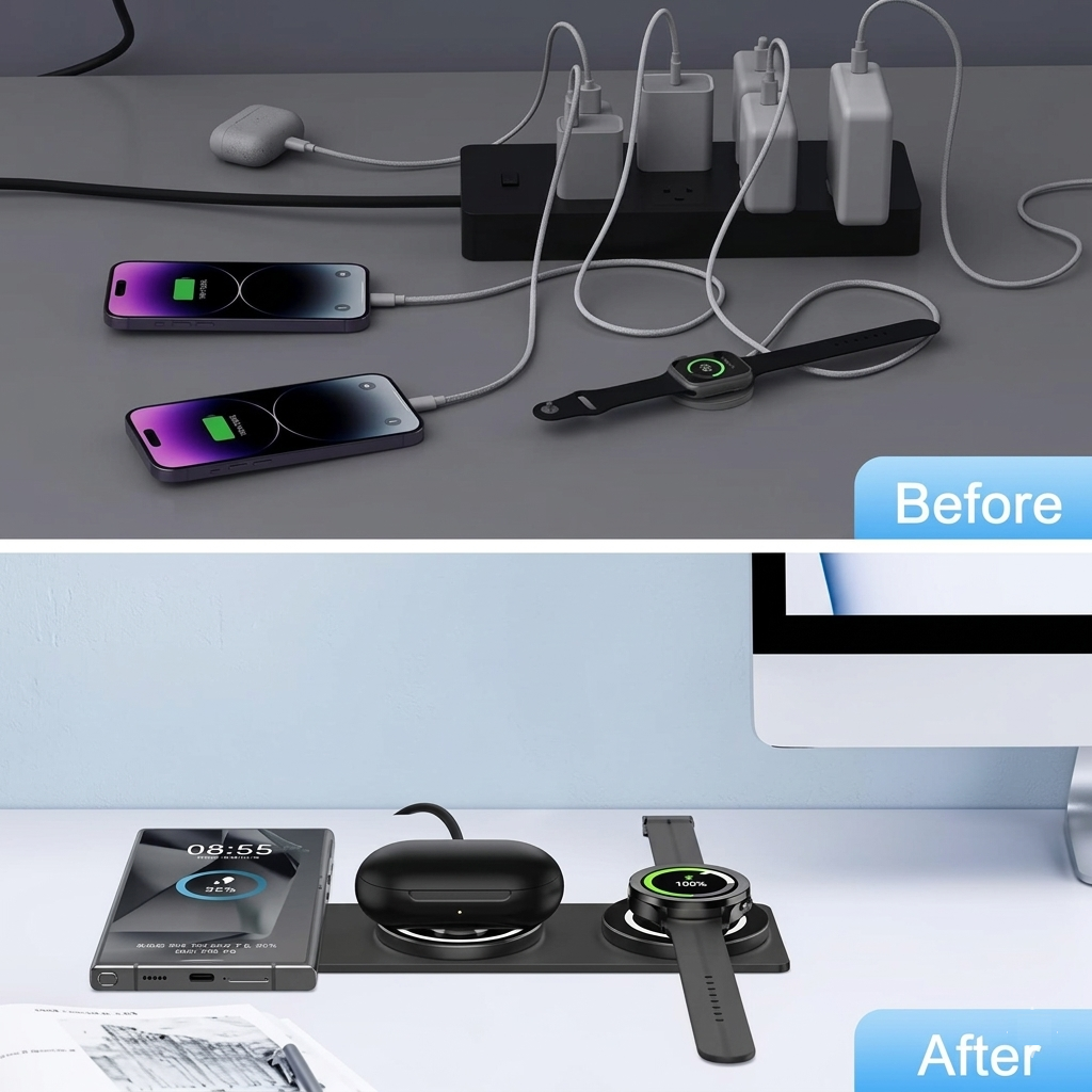 3-In-1 Foldable Wireless Fast Charger